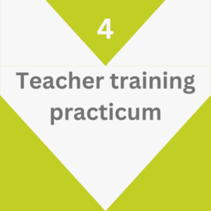 Graphic arrow: Step 4, the teacher training practicum