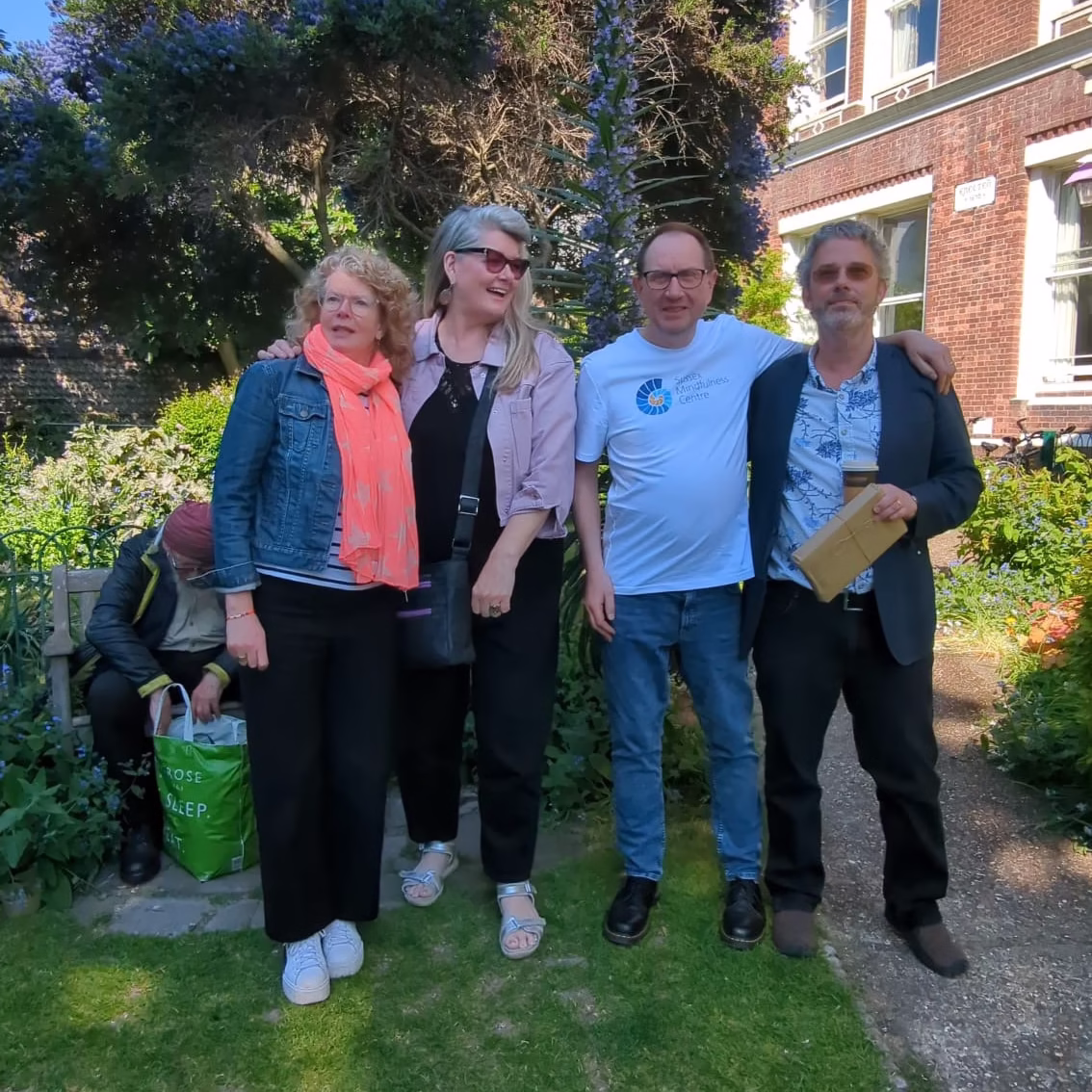 Mark Maund, with fellow advocates, and Robert Marx outside the conference.
