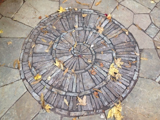 image of tiles grouped on the pavement